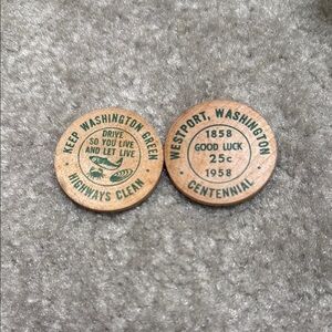 Two wooden centennial 1958 Westport Washington keep Washington green